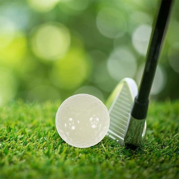 LOLIPPYY 2pcs Glowing Golf Balls Colored For Night Play Synthetic Rubber Trackable For Practice