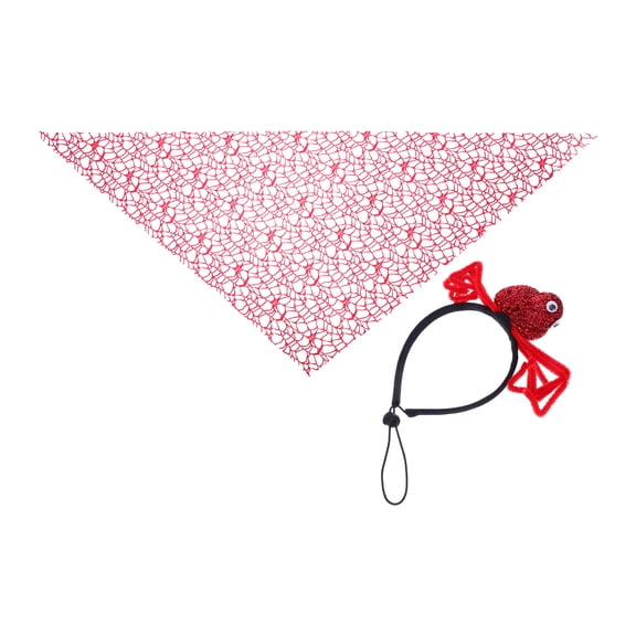 LOLIPPYY 2pcs Halloween Dog Spider Headband Bandana Halloween Cute Dog Costumes for Halloween Pet Accessories Decorations