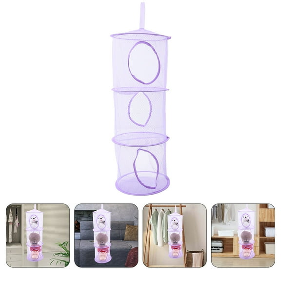 LOLIPPYY 2pcs Hammock Wall Hanging Net made from Polyester Fabrics Violet for Wall Hanging