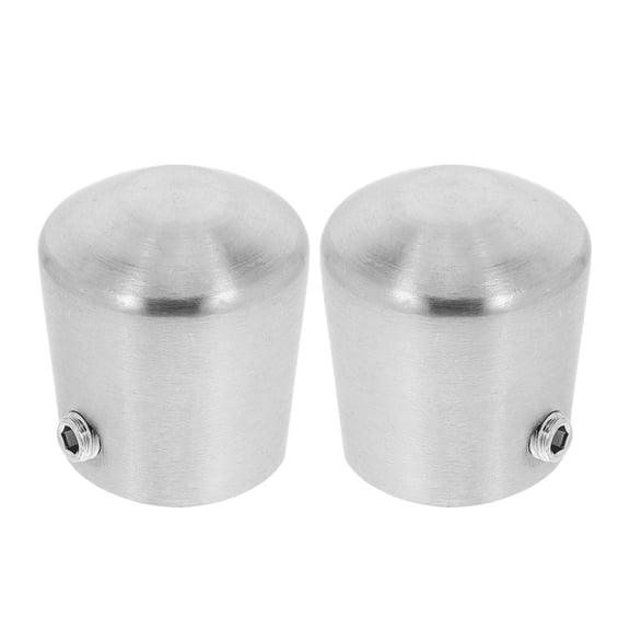 LOLIPPYY 2-Pack Handrail End Caps Kit, Brushed Round Tube Accessories for Home Handrails, and Easy to Install