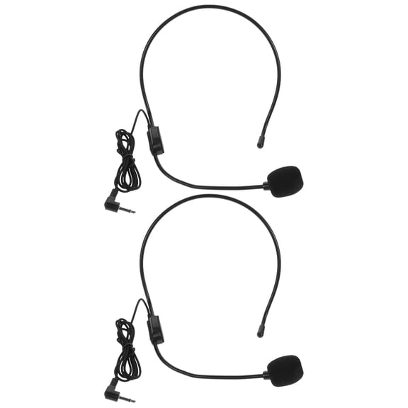 LOLIPPYY 2pcs Headset Microphone for Speaking Multi Condenser Mic Professional Use