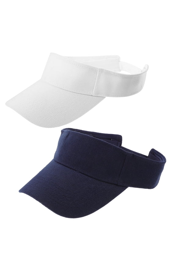 2-Pack Adjustable Navy Baseball Caps for Hiking Sun Outdoor Polyester Hats