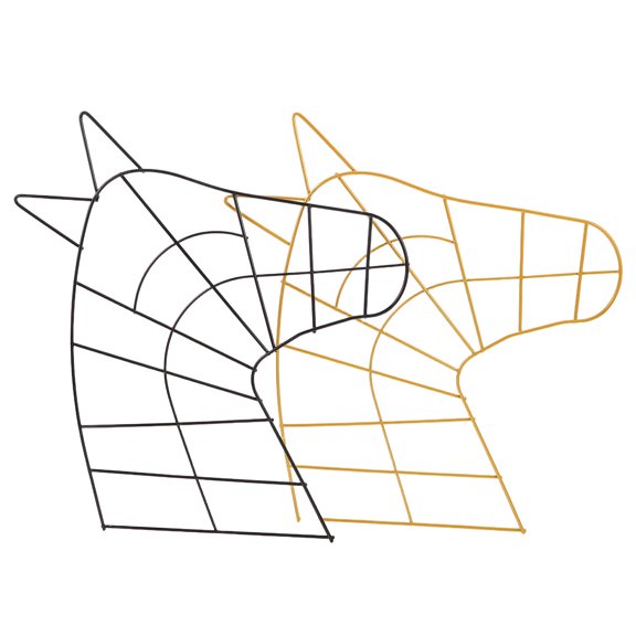 LOLIPPYY Wire Wreath Frame Horse Head Iron 2pcs Floral Form for DIY Decor