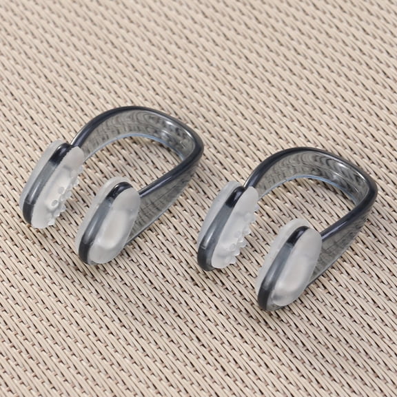 LOLIPPYY 2-Pack Black TPE Nose Plugs for Adults Swimmers, Comfortable Swimming Pool Accessories