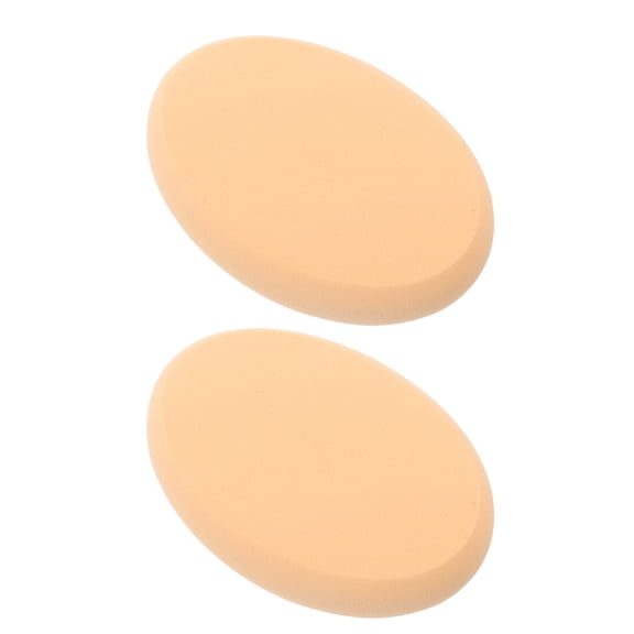 LOLIPPYY 2pcs Oval Makeup Sponge, Flat Egg Foundation Powder Puff