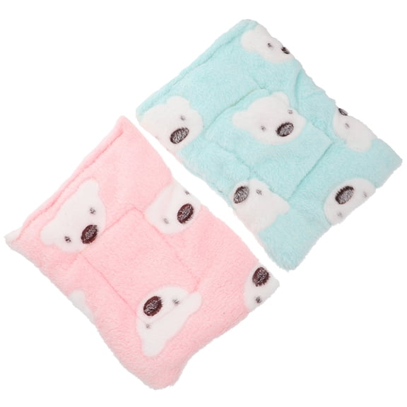 LOLIPPYY 2pcs Pet Warm Pad Assorted Color Cotton Rectangular Indoor Use