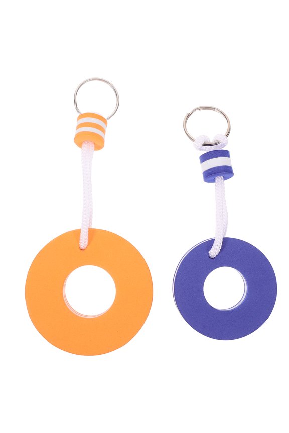 2pcs Pool Key Chain Round EVA Floatable Keychain For Swimming And Outdoor Sports