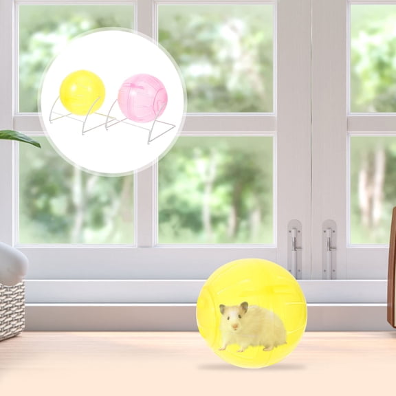 LOLIPPYY 2pcs Portable Hamster Exercise Balls for Squirrels Hedgehogs and More Lightweight Pet Supplies
