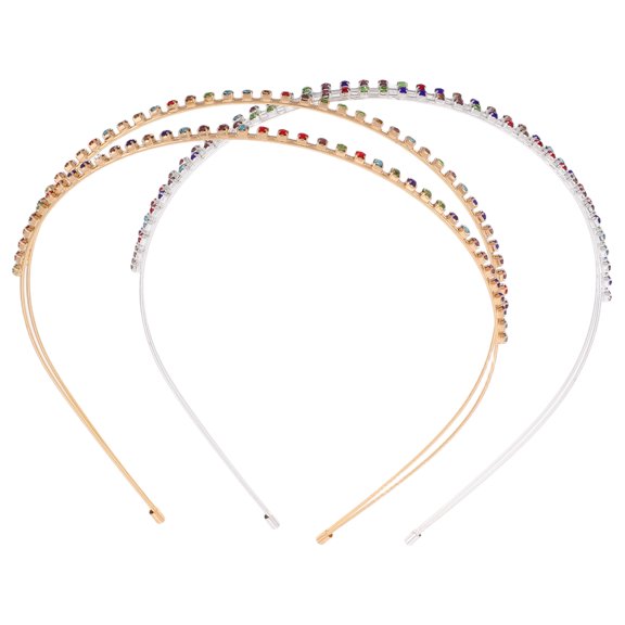 LOLIPPYY 2pcs Rhinestone Beaded Headbands Fancy Headband Hair Accessory For Women At Weddings And Daily Wear