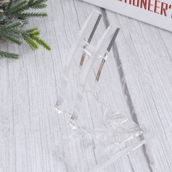 LOLIPPYY 2pcs Rose Display Stand Acrylic Crystal Base for 24k Gold Crescent