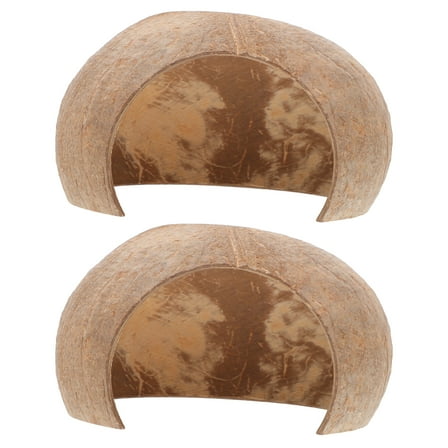 LOLIPPYY 2pcs Spider Coconut Shell Shelter Aquarium Shrimp Reptile Snake Hide Hermit Crab Hideout Turtle Rest Hut Snail Climber Toys For Fish Breeding Habitat Decoration