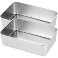 thumbnail image 1 of LOLIPPYY 2pcs Stainless Steel Cake Baking Pan Tiramisu Server Ideal for Home Baking Cake Storage and Serving, 1 of 8