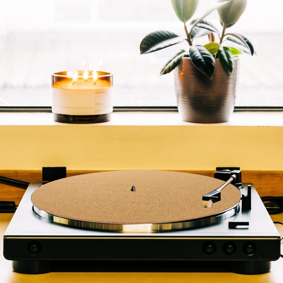 LOLIPPYY 2pcs Turntable Pad Cork Slipmats for Vinyl Record Protection Music Lovers