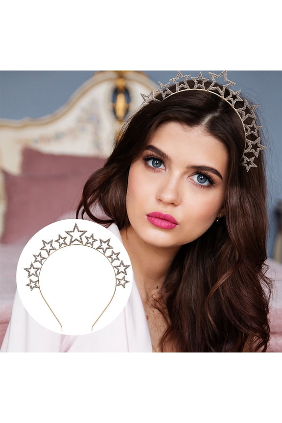 2pcs Women Headpiece Star Headbands Assorted Color Comfortable Fit for Women Prom