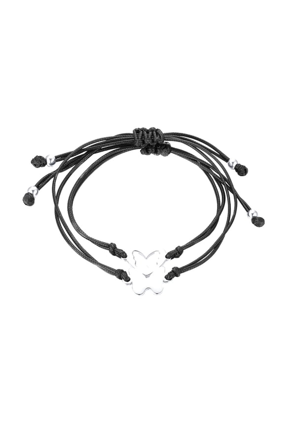 2pcs Woven Wax Rope Hand Ropes Adjustable Bracelets Weaving Bracelets