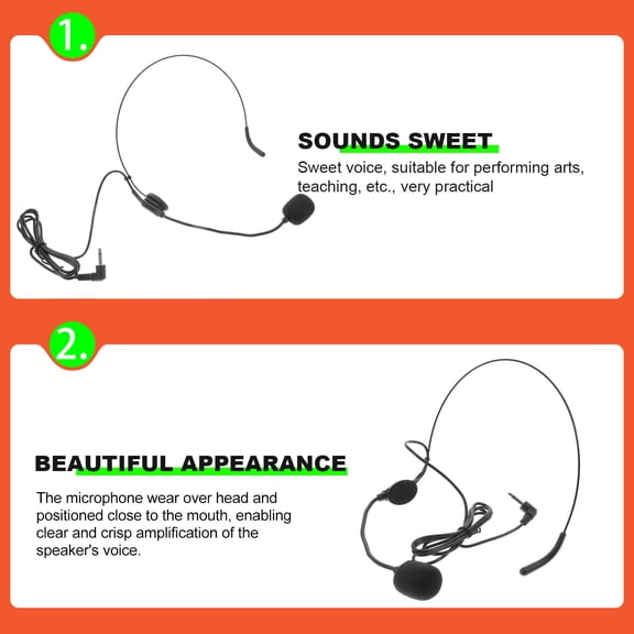 LOLIPPYY 3.5mm Microphone Headset for Speaking with Comfortable Overhead Design and Durable Build