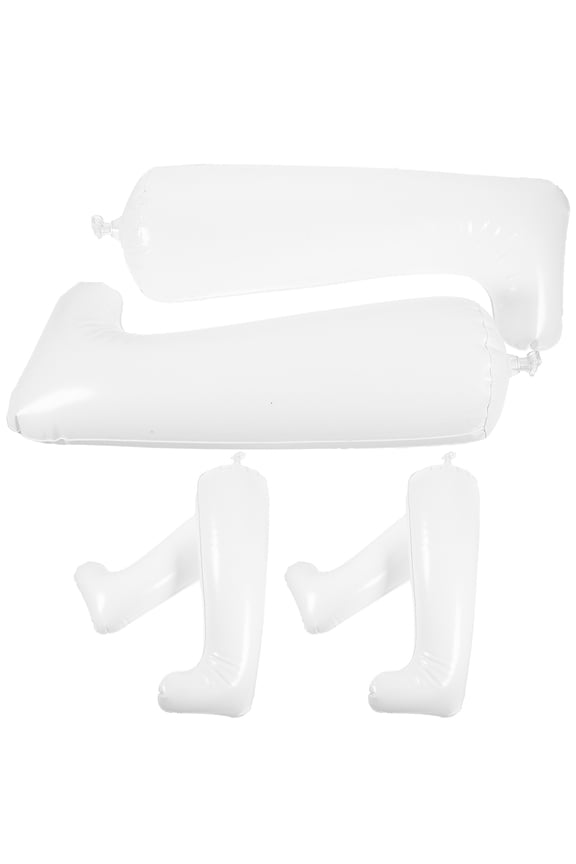 3 Pairs Shoe Tree Women White Inflatable PVC Support for Long Boots 12.6x5.5x0.04in