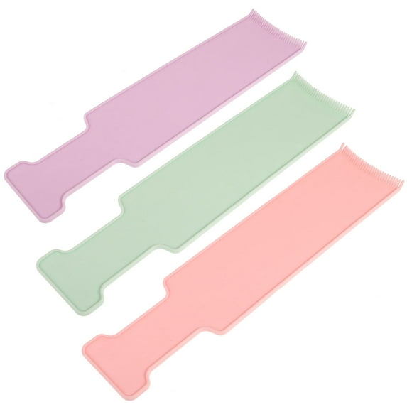 LOLIPPYY Set of 3 Plastic Hair Dye Highlighting Boards for Professional Hair Coloring Application