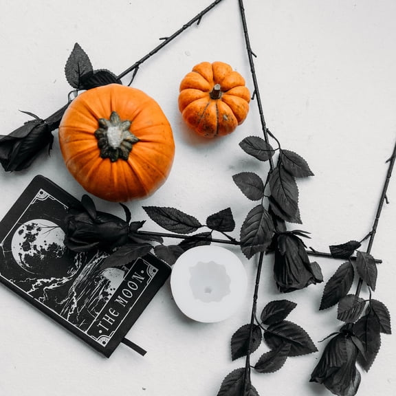 LOLIPPYY 3-Piece Reusable White Silicone Pumpkin Mold Set for Home Baking and Crafting