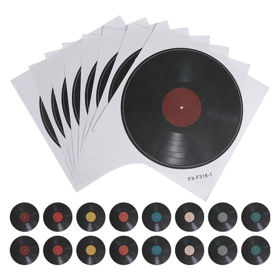 LOLIPPYY 3 Sets Record Wall Sticker Living Room Wall Vinyl Record Decals Music Party Decoration