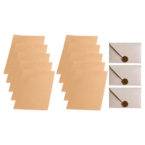 LOLIPPYY 3 Wax Seals Kraft Envelopes Assorted Color Storing Festival