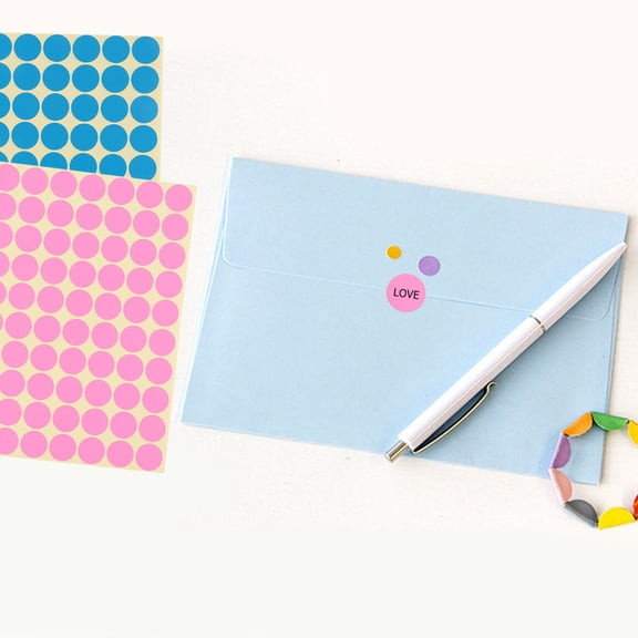 LOLIPPYY 30 Sheets Dot Stickers Blue Paper Small Color Coding for Decorations