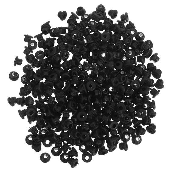 LOLIPPYY 300Pcs Black Pegboard Hook Locking Plugs for Home Use Durable Rubber Accessories