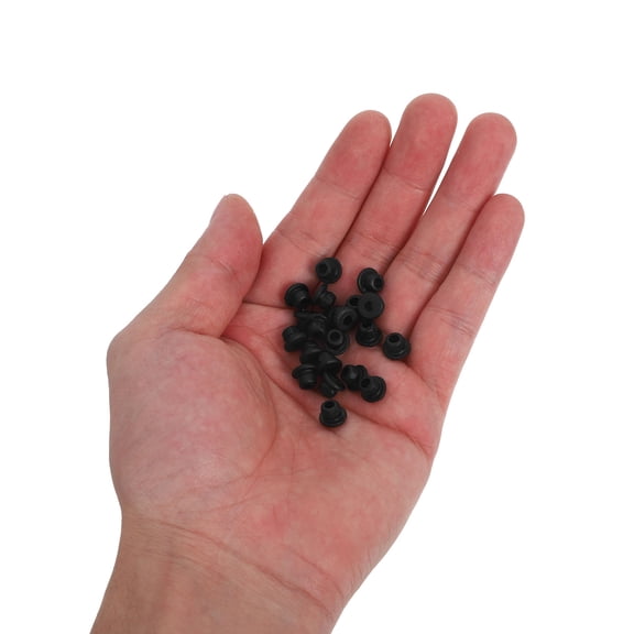 LOLIPPYY 300Pcs Pegboard Hook Stabilizing Rubber Locks Black Fasteners for Versatile Home Organization