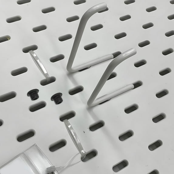 LOLIPPYY 300Pcs Pegboard Hook Stabilizing Rubber Locks Black Fasteners for Versatile Home Organization