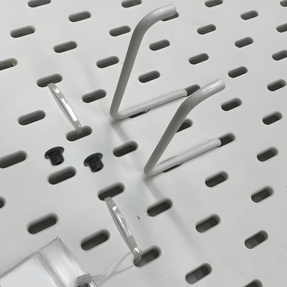 LOLIPPYY 300Pcs Pegboard Hook Stabilizing Rubber Locks Black Fasteners for Versatile Home Organization