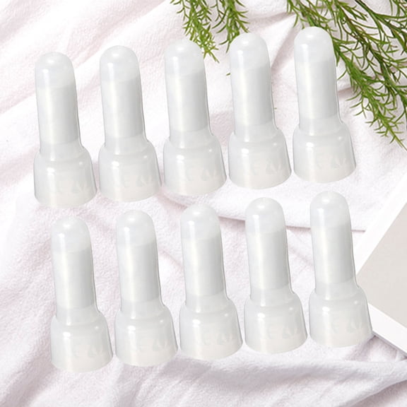 LOLIPPYY 300Pcs Quick Joint Wire Connectors White Closed End Crimp Caps for Electrical and Car Audio Use