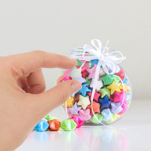 LOLIPPYY 300 Pieces Glow in The Folding Paper Assorted Colors for Crafts and Origami Projects
