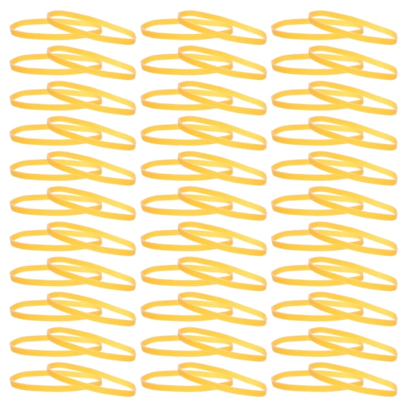 LOLIPPYY 300 Pieces Yellow Thick Heavy Duty Wide Elastic Rubber Bands for Organizing Files, Notebooks, and More