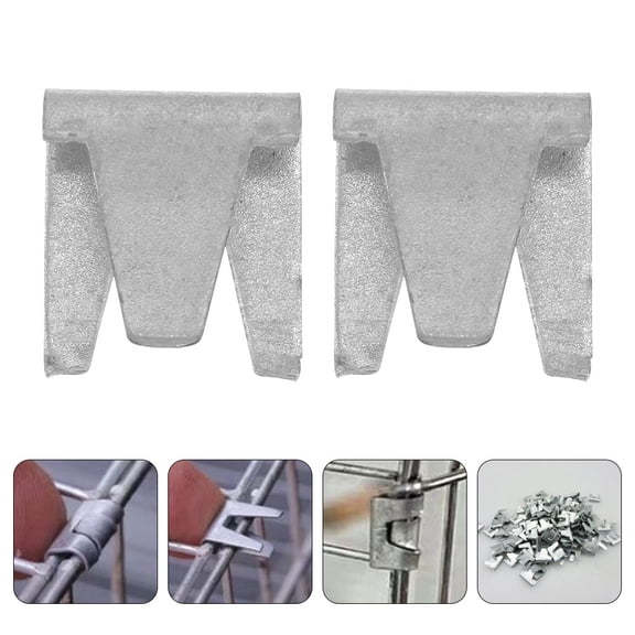 LOLIPPYY 300pcs Clamps For Dog Cage Silver Clip For Durable Usage In Cage Building