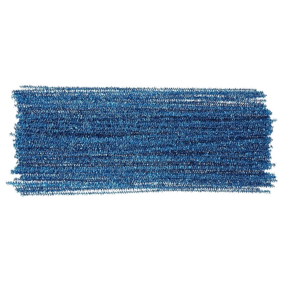 LOLIPPYY 300pcs Sparkly Pipe Cleaners Craft Kit Twistable Iron Wire Craft Supply Blue