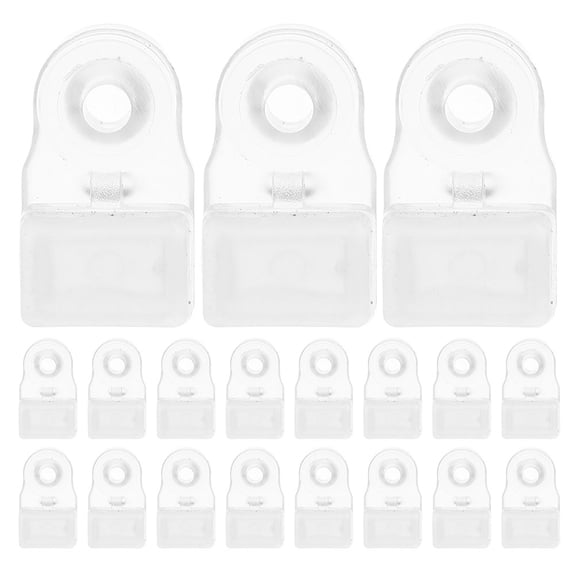 LOLIPPYY 30Pcs Acrylic Glass Panel Retainer Clips with Screws for Cabinet Door Stable and Wobble Free