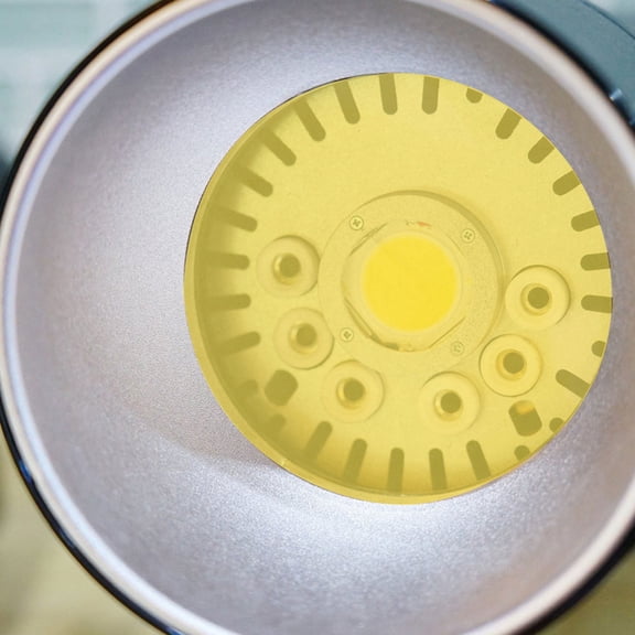 LOLIPPYY 30Pcs Adhesive Light Diffuser Film Warm Yellow Tint for LED Spotlights and Ambient Lighting