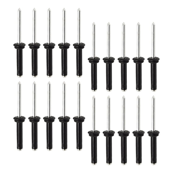 LOLIPPYY Marine Rivet Fasteners Black Aluminum for Boat Kayak Trifold Design 30Pcs
