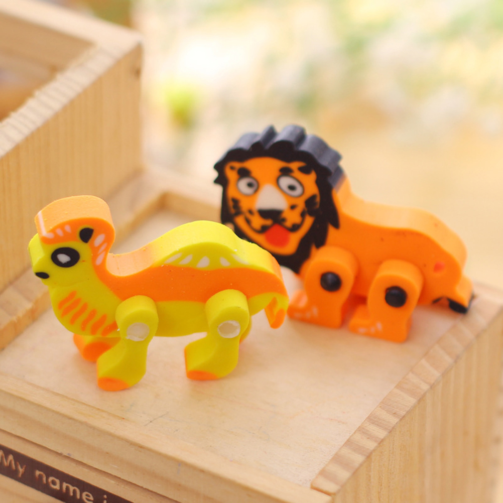 LOLIPPYY 30Pcs Assorted Color Animal Eraser Detachable Design ...