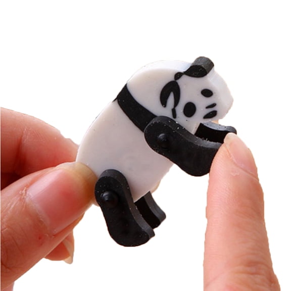 LOLIPPYY 30Pcs Assorted Color Animal Shape Eraser Detachable Novelty Stereoscopic Design