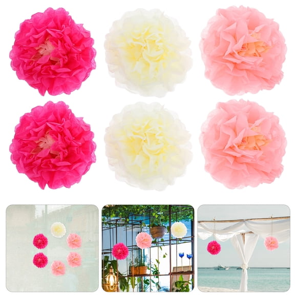 LOLIPPYY 30Pcs Assorted Paper Flower Decor Made of Safe Material for Birthday and Engagement Parties