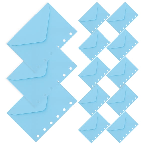 LOLIPPYY Blue Paper Binder Envelope Inserts for Document and Cash Storage 30Pcs