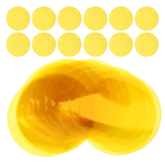 LOLIPPYY 30Pcs Colored Light Filter Sheets Self Adhesive Warm Yellow Light Film for LED Lamps and Spotlights