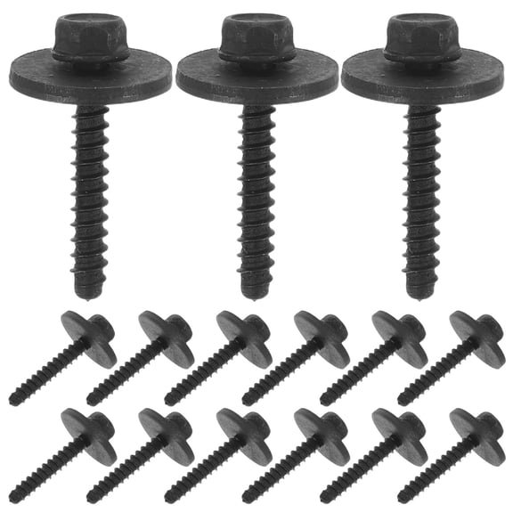 LOLIPPYY 30Pcs Console Bolt Screws Black Metal for Car Mud Flap and License Plate Easy Installation