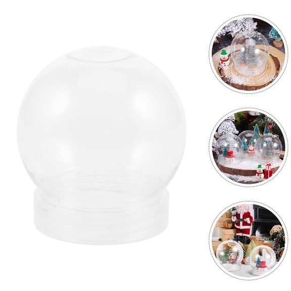 LOLIPPYY 30Pcs Fillable Transparent Snow Globe Dome for DIY Crafting and Holiday Decorations
