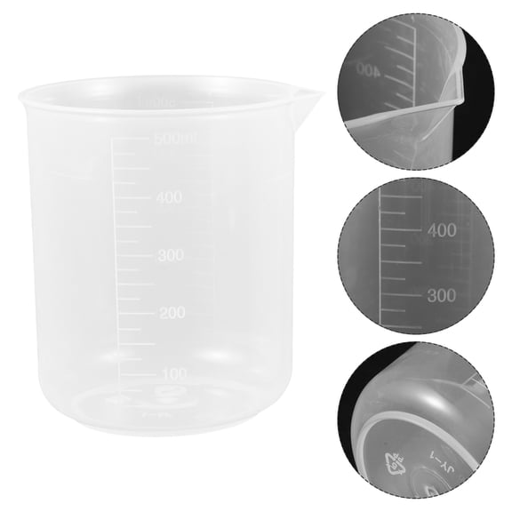 LOLIPPYY 30Pcs Graduated Measuring Beakers Plastic Laboratory Cups Lightweight for Kitchen Use