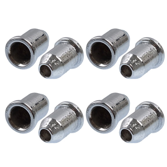 LOLIPPYY 30Pcs Guitar String Through Body Ferrules Plated Silver Caps for Lasting Guitar String Replacement