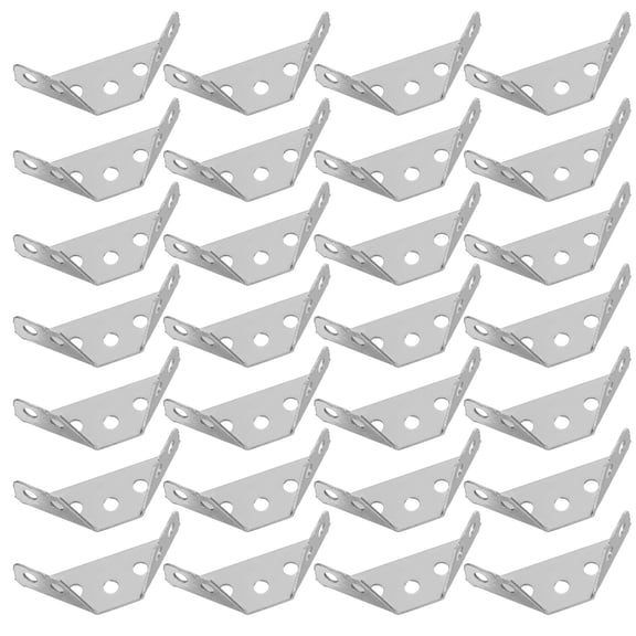 LOLIPPYY 30 Pieces Heavy Duty Stainless Steel Angle Brackets for Accurate 90 Degree Furniture Joint Connection