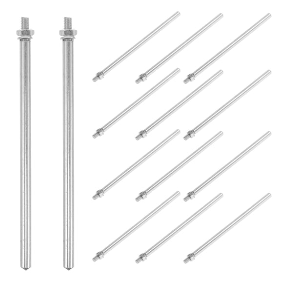 LOLIPPYY 30Pcs Industrial Sewing Machine Metal Spool Pin Extensions Easy Install Durable Silver Parts