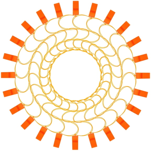 LOLIPPYY 30Pcs Lightweight Survival Loud Defense Whistles with Yellow Lanyard Waterproof Emergency Signal